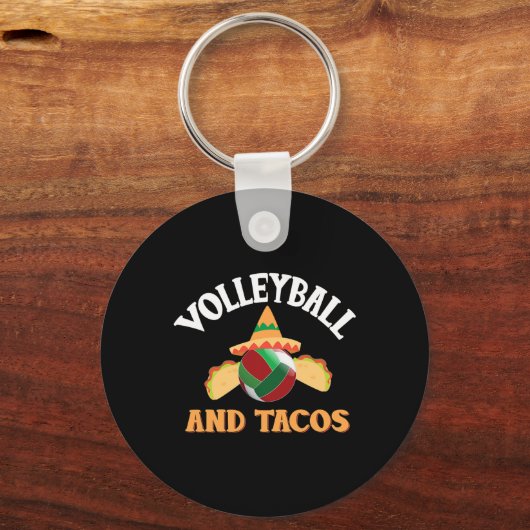 Volleybal en taco's Grappige taco Sleutelhanger (Voorkant)