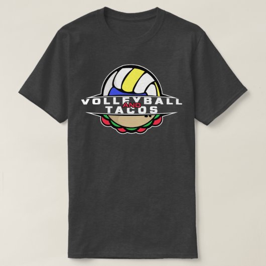 Volleybal en tacos t-shirt (Design voorkant)