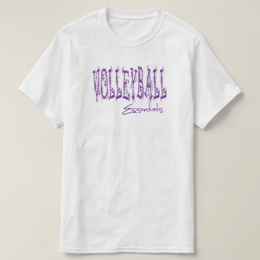 Volleybal Essentials (paars) T-shirt (Design voorkant)