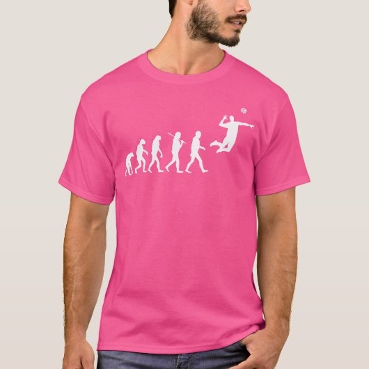 Volleybal Evolution Volleyballer T-shirt (Voorkant)