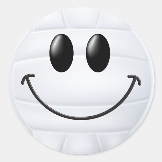 Volleybal Face.png Ronde Sticker (Voorkant)