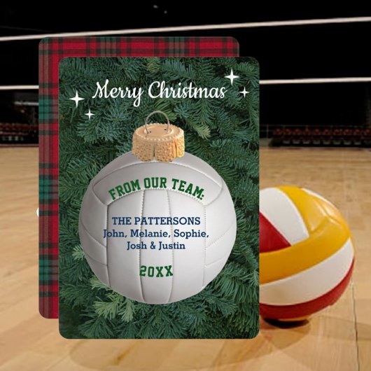 Volleybal Fan Custom Ornament Kerst Kaart