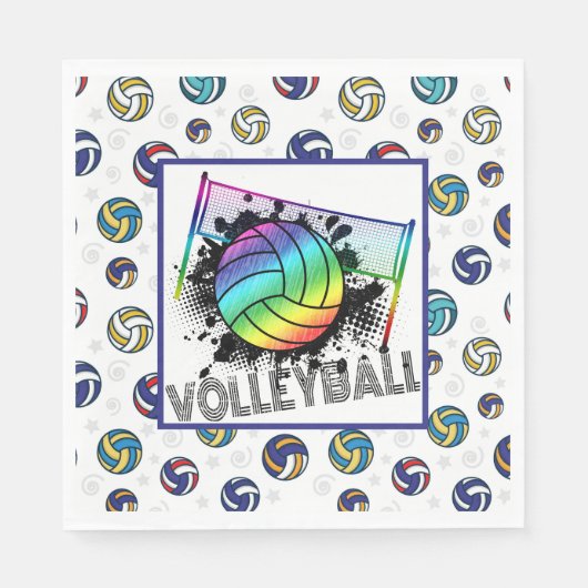 Volleybal Feestje Servet (Voorkant)