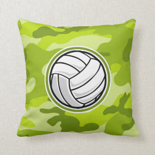 Volleybal; felgroene camo, camouflage kussen