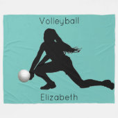 Volleybal fleece deken (Voorkant (Horizontaal))