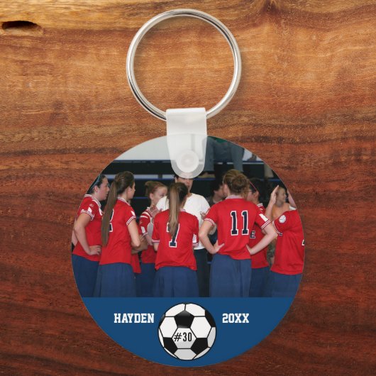 Volleybal fotonaam, team, nummer op maat sleutelhanger (Achterkant)