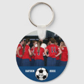 Volleybal fotonaam, team, nummer op maat sleutelhanger (Achterkant)