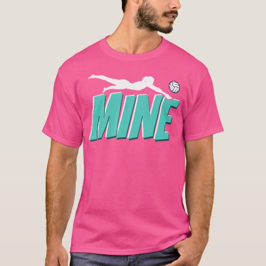 Volleybal Funny Mine T-shirt (Voorkant)