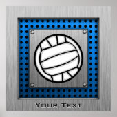 Volleybal geborsteld metaal poster (Voorkant)