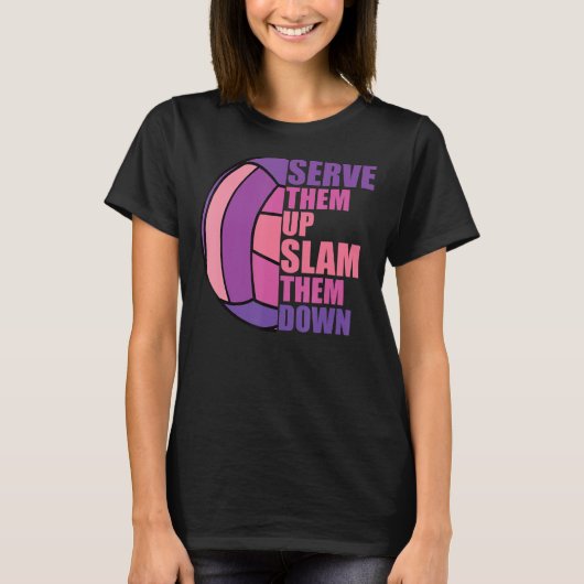 Volleybal geeft ze op de slam. t-shirt (Voorkant)