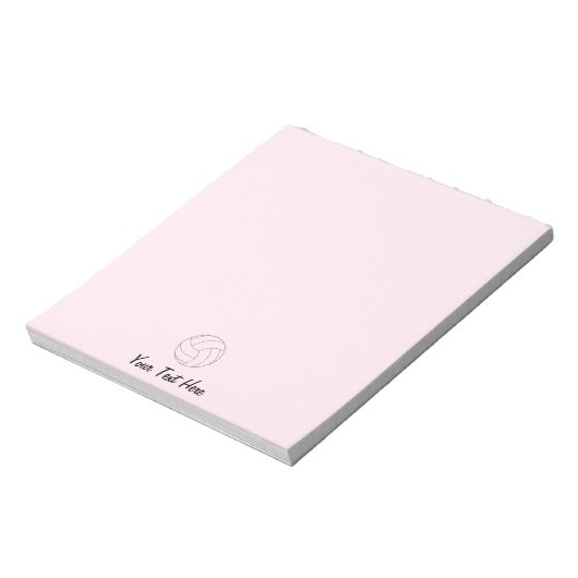 Volleybal Gepersonaliseerd roze Notitieblok (Linkerzijde)