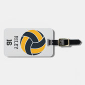 Volleybal Gepersonaliseerde Custom Team Bag Label  Bagagelabel (Voorkant horizontaal)