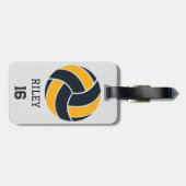 Volleybal Gepersonaliseerde Custom Team Bag Label  Bagagelabel (Achterkant horizontaal)