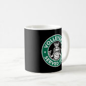 Volleybal geserveerd heet - Great Volleyball Koffiemok (Voorkant rechts)