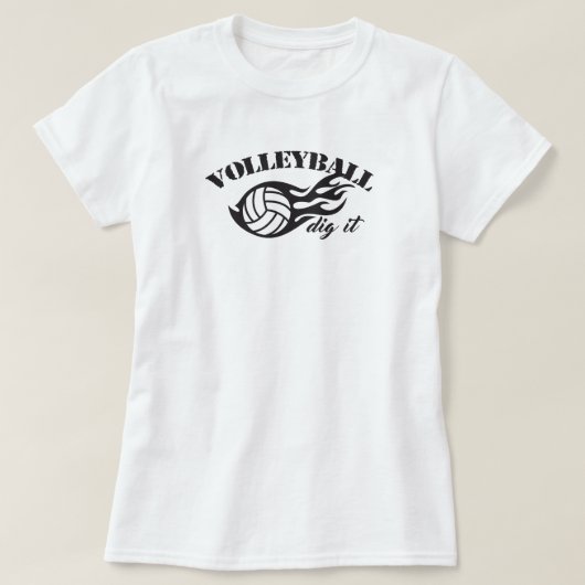 Volleybal Graaf het T-shirt (Design voorkant)