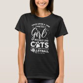 Volleybal grap voor tiener meisjes die van katten  t-shirt (Voorkant)