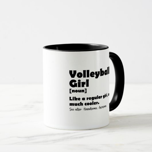 Volleybal Grappig Woordenboek Definitie Mok (Voorkant rechts)