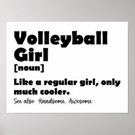 Volleybal Grappig Woordenboek Definitie Poster