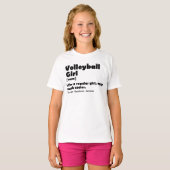 Volleybal Grappig Woordenboek Definitie T-shirt (Voorkant volledig)