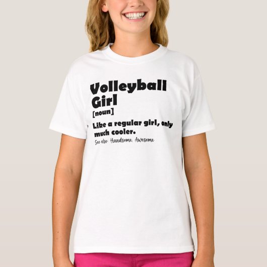 Volleybal Grappig Woordenboek Definitie T-shirt (Voorkant)