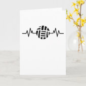 Volleybal Grappige Strandvolleybal Hart Sport Cade Kaart (Gele Bloem)