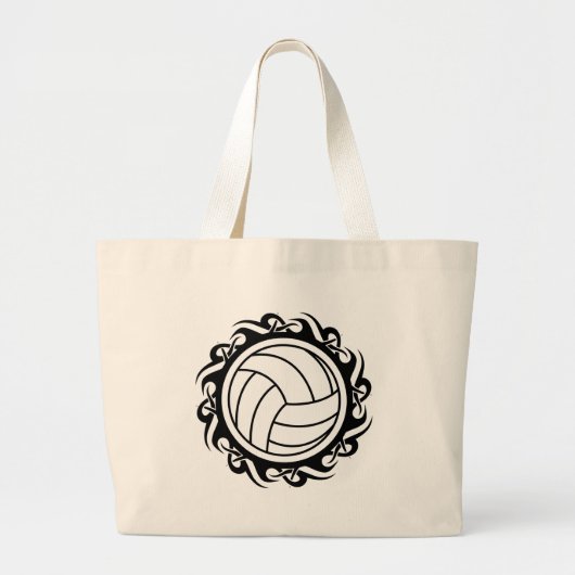 volleybal grote tote bag (Voorkant)
