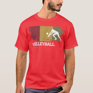 Volleybal Guinee-vlagteam binnenshuis T-shirt