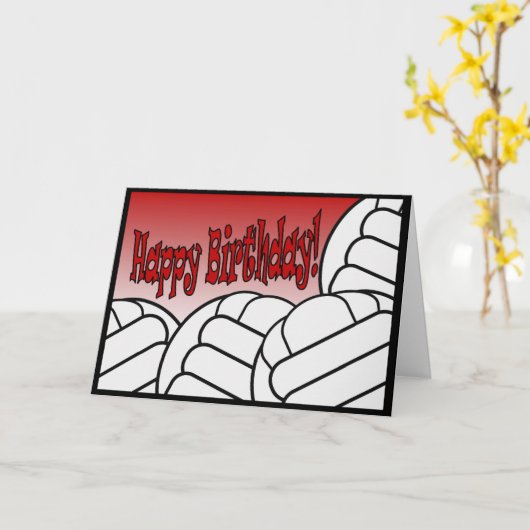 Volleybal - Happy Birthday van de grootste fan! Kaart (Gele Bloem)
