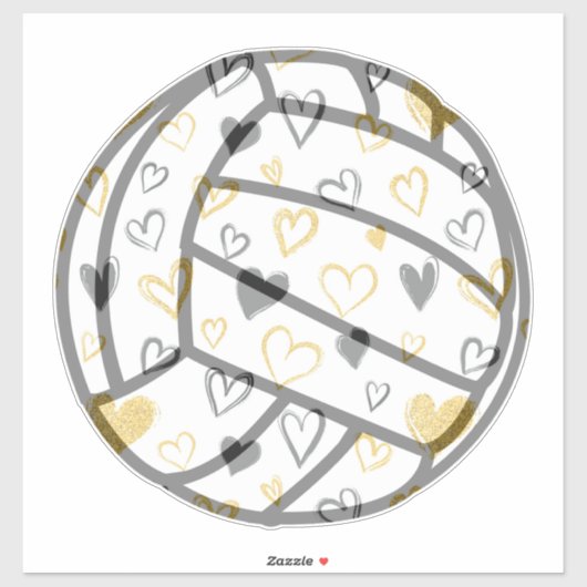 Volleybal Harten Vinyl Decal Sticker (Vel)