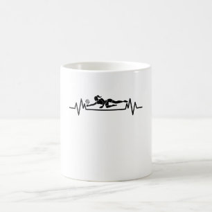 Volleybal hartslag Funny Volleyball Sport Gift Koffiemok