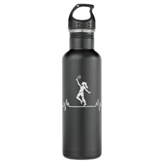 Volleybal hartslag Funny Volleyball Sport Gift Waterfles
