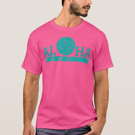 Volleybal Hawaii Beach Aloha T-shirt (Voorkant)