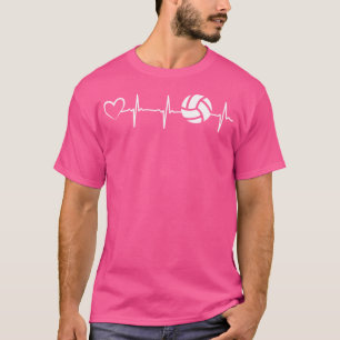 Volleybal Heartbeat Heart Volleyballer Beach Vol T-shirt