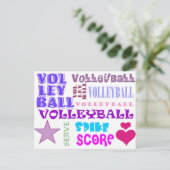 Volleybal herhaling briefkaart (Staand voorkant)