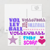 Volleybal herhaling briefkaart (Voorkant / Achterkant)