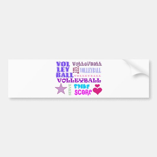 Volleybal herhaling bumpersticker (Voorkant)