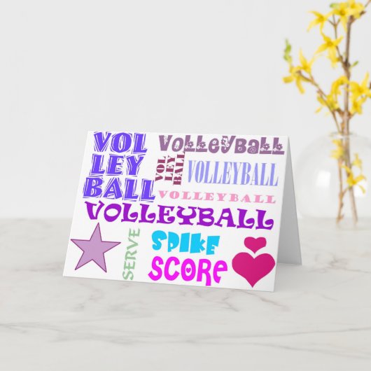 Volleybal herhaling kaart (Gele Bloem)