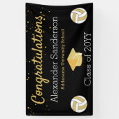 Volleybal het Afstuderen van de Gefeliciteerd Spandoek (Verticaal)