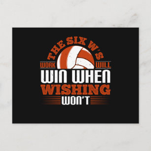 Volleybal - Het werk van de zes W's zal winnen Briefkaart