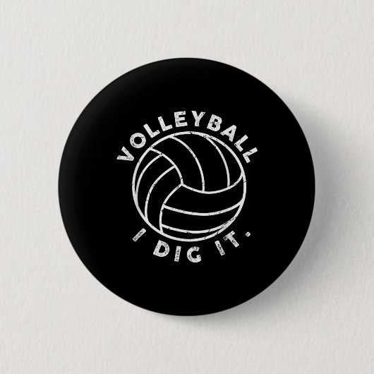 Volleybal I Dig It Fun Ronde Button 5,7 Cm (Voorkant)