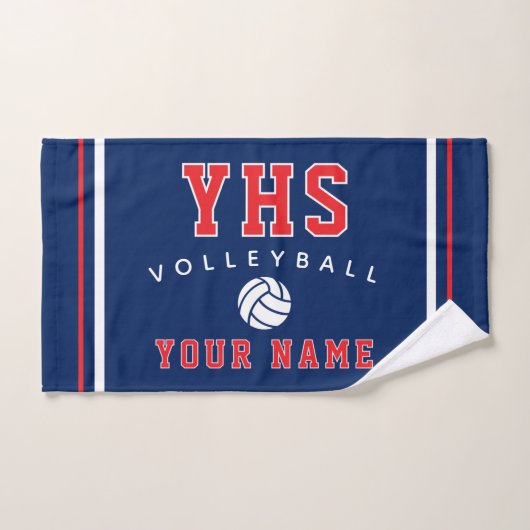 Volleybal Icoon, Aangepaste naam & school, Teamcad Handdoek (Handdoek)
