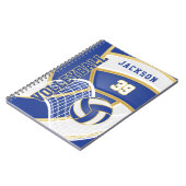 Volleybal 🏐 in blauw en wit notitieboek (Linkerzijde)