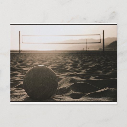 Volleybal in de zand briefkaart (Voorkant)