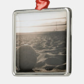Volleybal in de zand metalen ornament (Links)