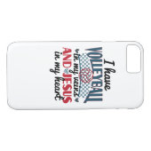 Volleybal in mijn zegen Jezus in mijn hartlak Case-Mate iPhone Case (Achterkant (Horizontaal))
