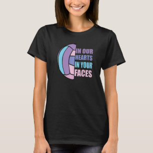 Volleybal in ons hart in je gezicht Volleybal T-shirt