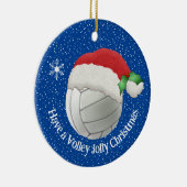 Volleybal in Santa Hat Design Ornament (Rechts)
