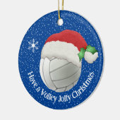 Volleybal in Santa Hat Design Ornament (Links)