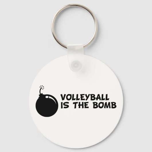 Volleybal is de bomb sleutelhanger (Voorkant)