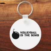 Volleybal is de bomb sleutelhanger (Voorkant)